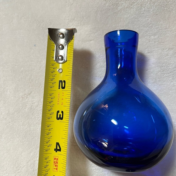 Vintage Handblown Cobalt Blue Glass Bottle with Stopper – Great Condition - Picture 3 of 4